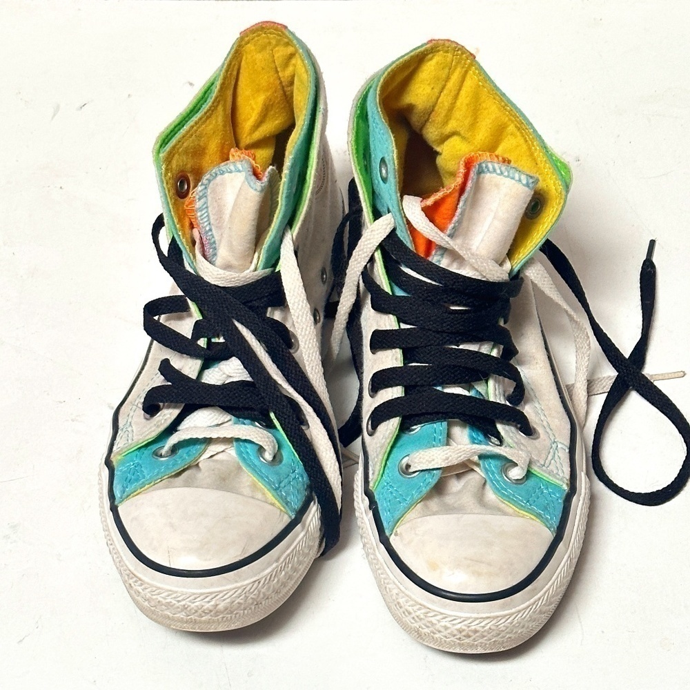 Converse Chuck Taylors Multicolor Athletic Running Runner Track Wide Shoes - Picture 1 of 7